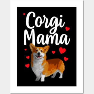 Funny Corgi Art For Mom Mama Women Welsh Corgi Dog Lovers Posters and Art